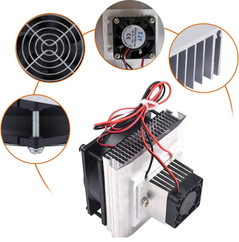 Yrhrol مكيف هواء صغير DC 12V مجموعة DIY نظام تبريد بيلتيير وحدة تبريد موصل حراري شبه موصل ثلاجة نظام تبريد مجموعة DIY - Image 2